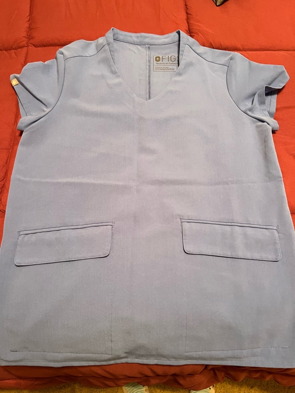 FIGS Scrub Set - Ciel Blue Top and Bottoms - Picture 3 of 7